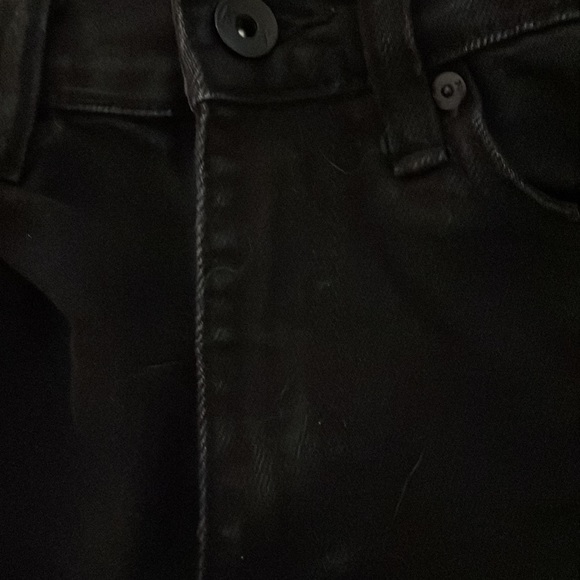 Black distressed Jean short shorts.  The icon short - Picture 2 of 5